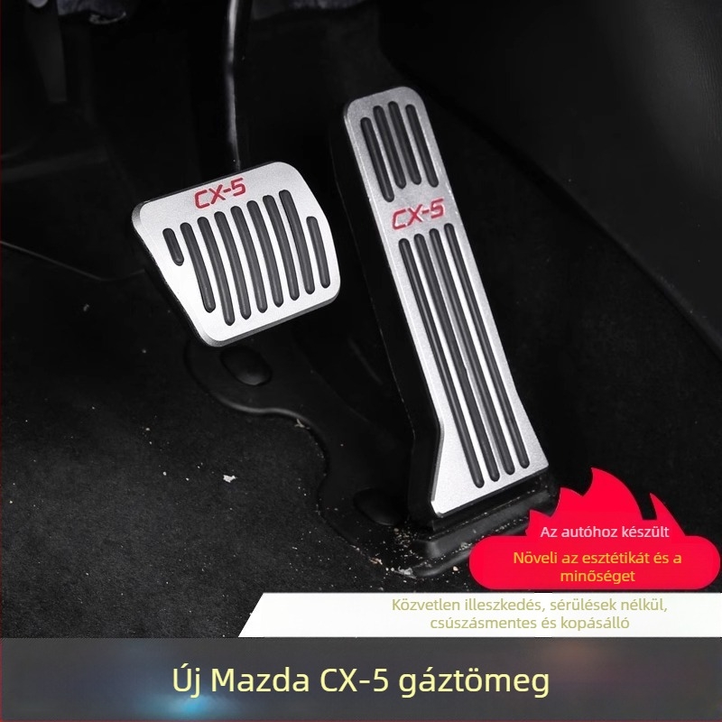 Mazda CX-5 fék- és gázpedál, alumíniumötvözet, 2017–2024 modellhez, automata váltóval