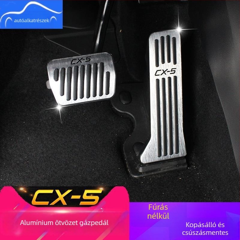 Mazda CX-5 fék- és gázpedál, alumíniumötvözet, 2017–2024 modellhez, automata váltóval