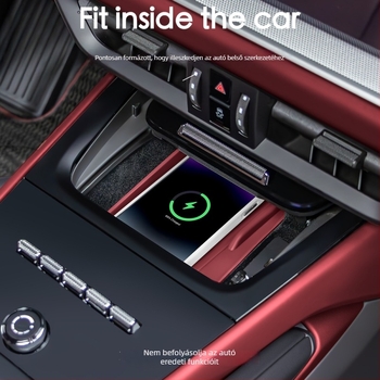 Porsche Cayenne középkonzolhoz készült szilikon vezeték nélküli töltőpad – csúszásmentes belső kiegészítő, testreszabható