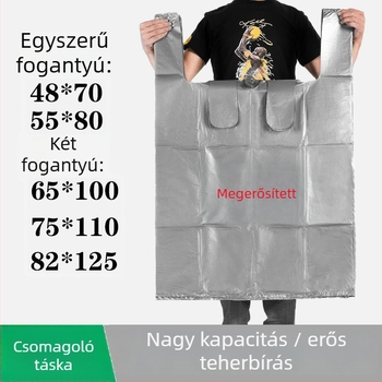 Költöztetéshez készült csomagoló táskák, PE anyag, többfunkciós tárolás; alkalmas költöztetéshez és tároláshoz utazás közben, konyhában, hálószobában, fürdőszobában és nappaliban; a paplanokhoz, ruházathoz, cipőkhöz és egyéb dolgokhoz.