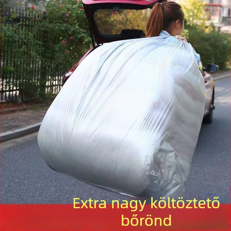 Költöztetéshez készült csomagoló táskák, PE anyag, többfunkciós tárolás; alkalmas költöztetéshez és tároláshoz utazás közben, konyhában, hálószobában, fürdőszobában és nappaliban; a paplanokhoz, ruházathoz, cipőkhöz és egyéb dolgokhoz.