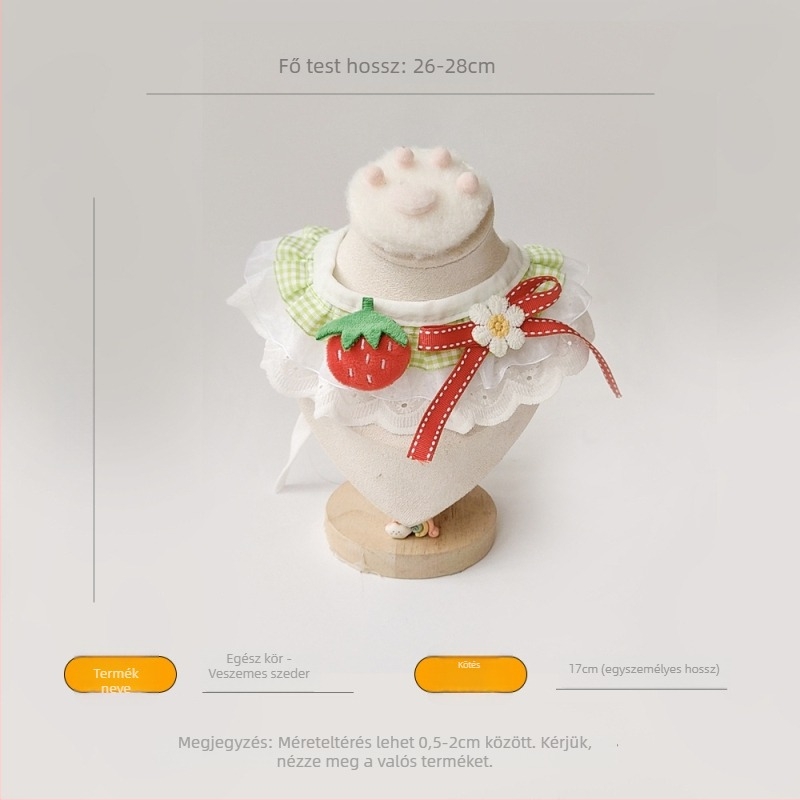 Állat szájkendő - Cartoon rácsmintás, poliészter, hímzett nyakkendő kutyáknak és macskáknak