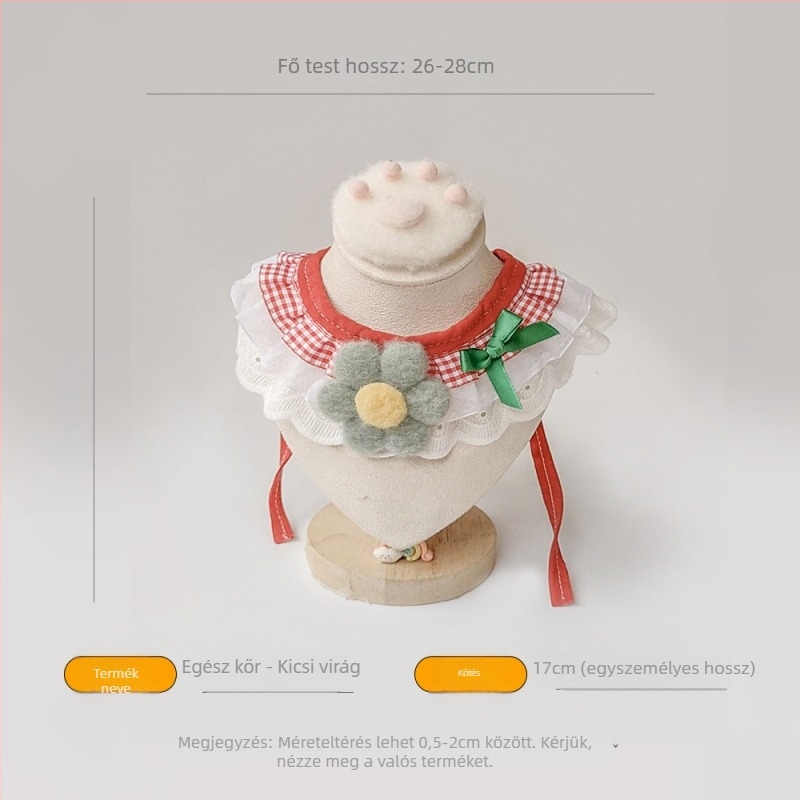 Állat szájkendő - Cartoon rácsmintás, poliészter, hímzett nyakkendő kutyáknak és macskáknak