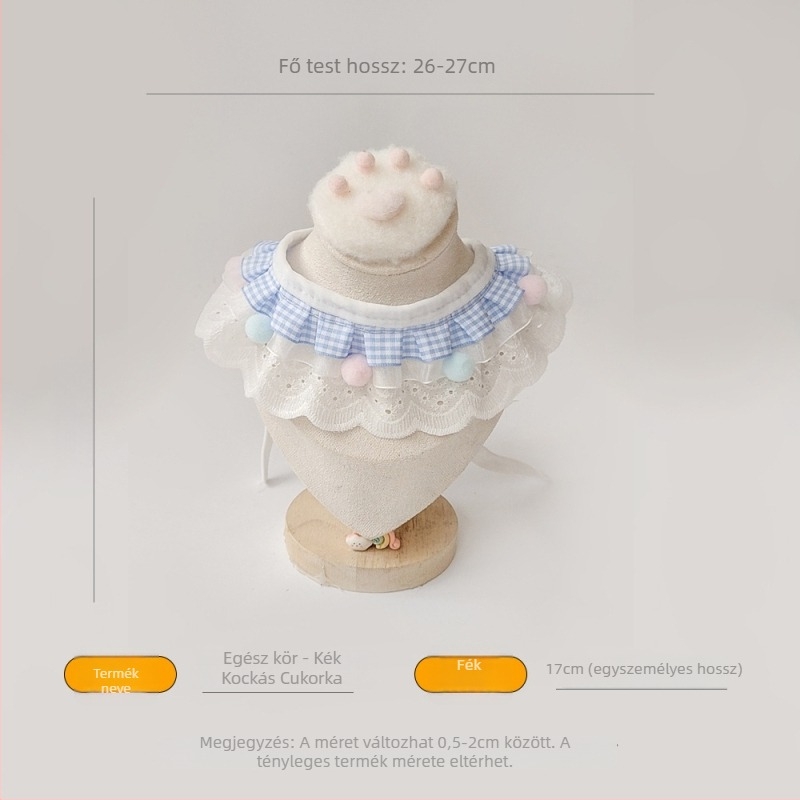 Állat szájkendő - Cartoon rácsmintás, poliészter, hímzett nyakkendő kutyáknak és macskáknak