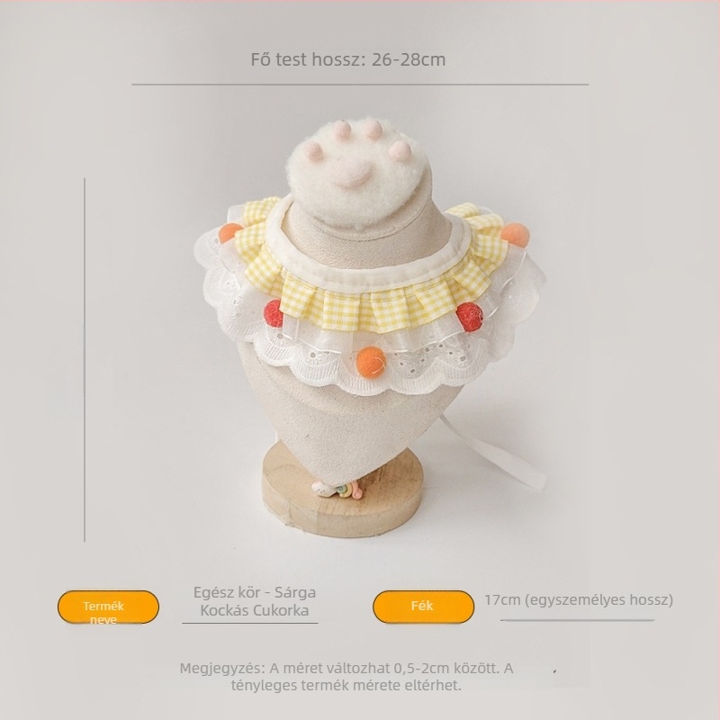 Állat szájkendő - Cartoon rácsmintás, poliészter, hímzett nyakkendő kutyáknak és macskáknak