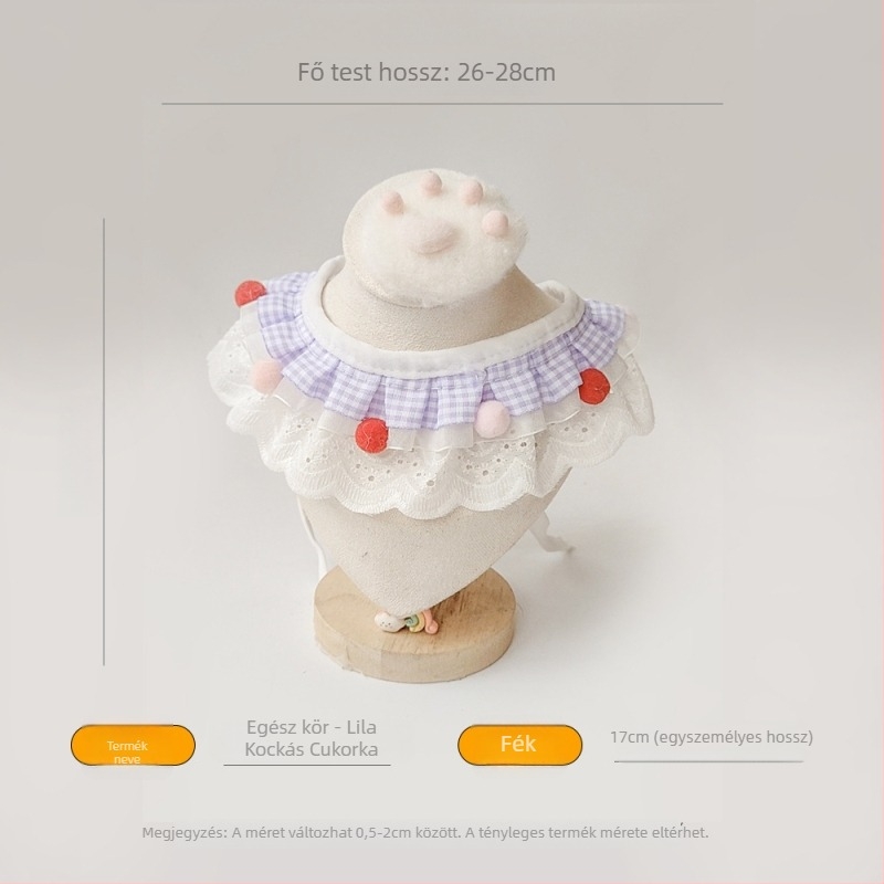 Állat szájkendő - Cartoon rácsmintás, poliészter, hímzett nyakkendő kutyáknak és macskáknak