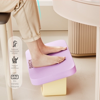 Irodai lábtámasz, fém, egyszerű és modern kialakítás, elektromos funkció, gyerekek számára