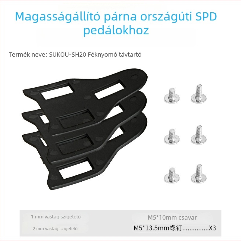 SH1011/12 pedálzár lemez, SPD-kompatibilis, csúszásmentes tüskék, SUKOU