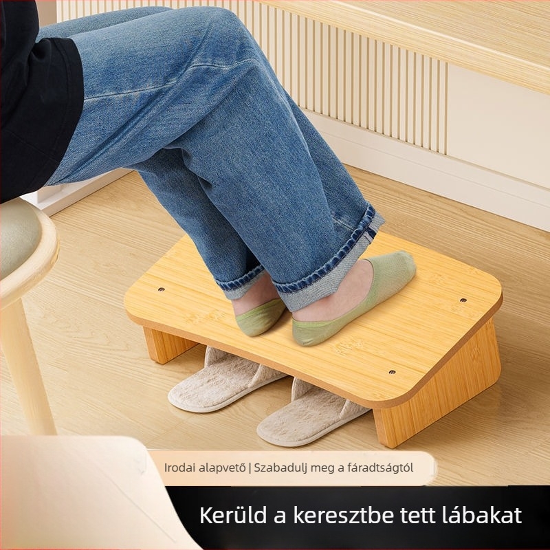 Lábtámasz – tömörfa, egyszerű stílus, felnőtteknek, belső töltőanyag: más