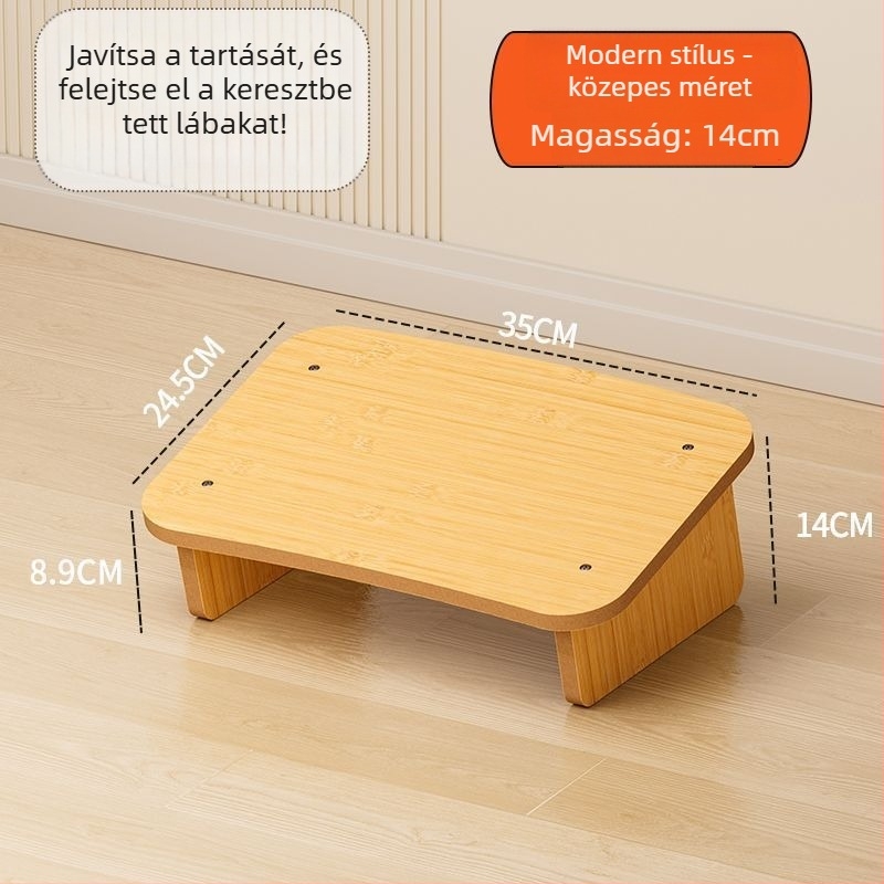Lábtámasz – tömörfa, egyszerű stílus, felnőtteknek, belső töltőanyag: más