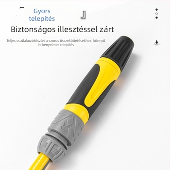 Gumi bevonatú PP vízpisztolyfej autómosáshoz és kerti öntözéshez, 10 m szórási távolság, csapvíznyomás-kompatibilis