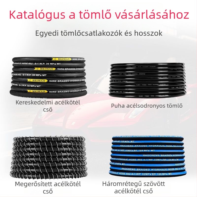 Autómosó magasnyomású vízcső robusztus acélszálas maggal és kopásálló textil bevonattal (Anyag: Textil; Tömeg: 10 kg; Modell: Acélszálas mag)