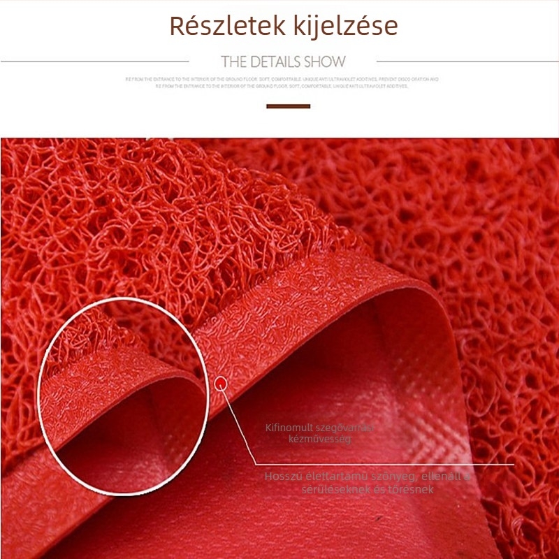 Silk-circle PVC padlószőnyeg, csúszásmentes, mosható, előszobai szőnyeg