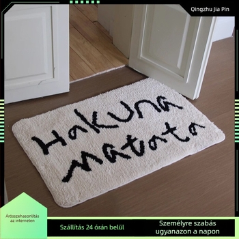 Fürdőszobai flockált szőnyeg virágos mintával, gépi mosás, modern minimalist stílus, fürdőszobába és bejárathoz alkalmas