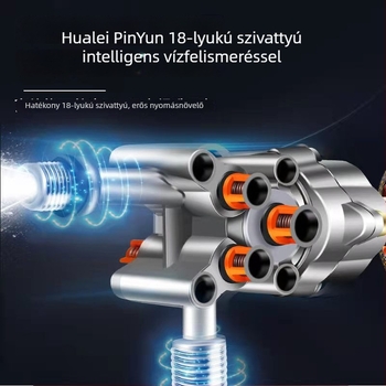 Lítiumakkumulátoros magasnyomású autómosó, háztartási használatra, 1800W, 220V, tömlő 6–10 m, kapacitás max. 16 L, autótisztító fej
