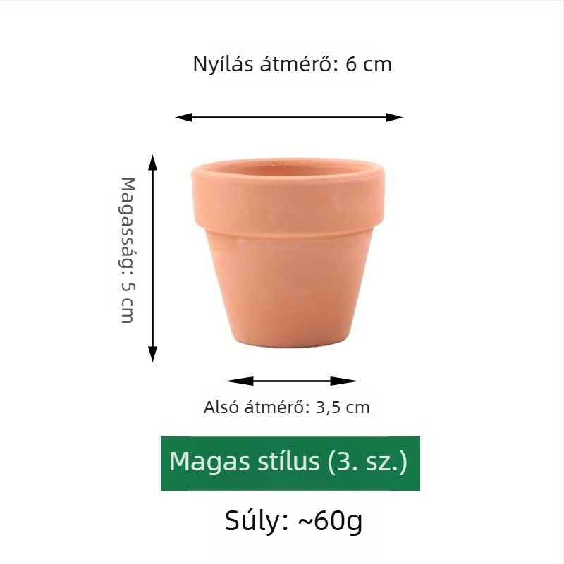 Vörös agyag virágcserép szukkulensekhez