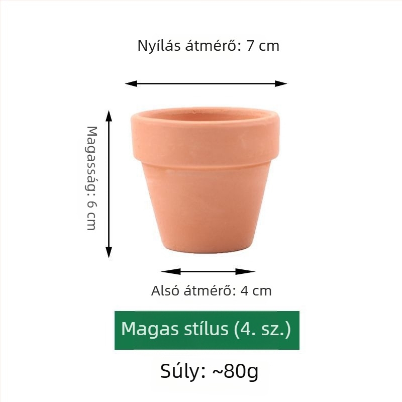 Vörös agyag virágcserép szukkulensekhez