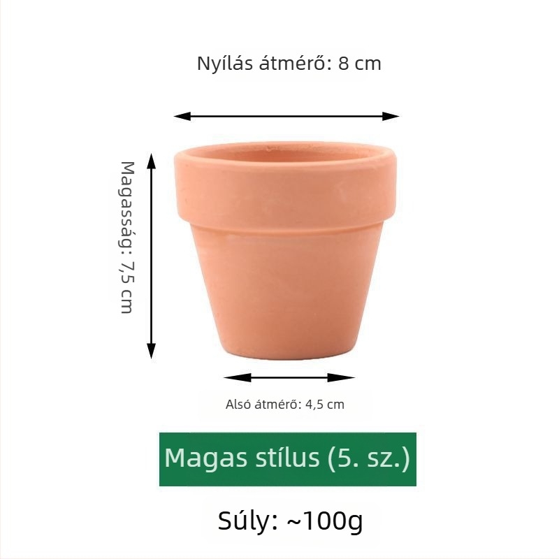 Vörös agyag virágcserép szukkulensekhez