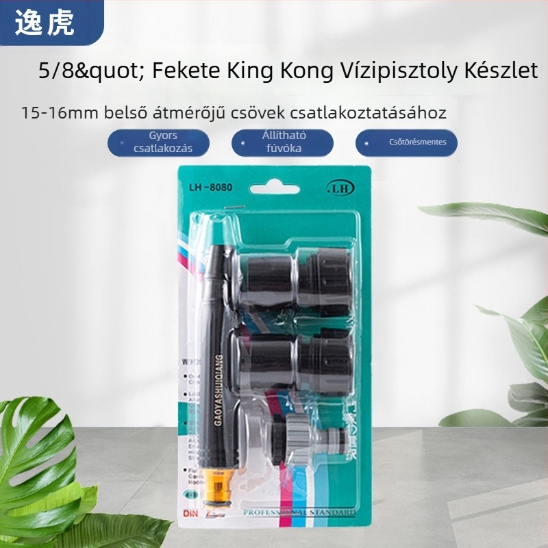 Spraypisztoly, műanyag testtel, egyenes fúvóka — Escape Tiger, háztartási autómosáshoz és kert öntözéséhez