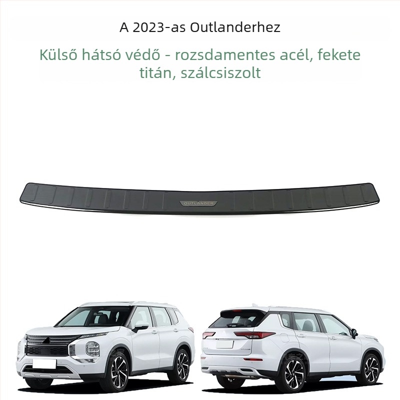 Rozsdamentes acél ajtó küszöb profilok és csomagtartó védőlemez a Mitsubishi Outlander 2023-hoz