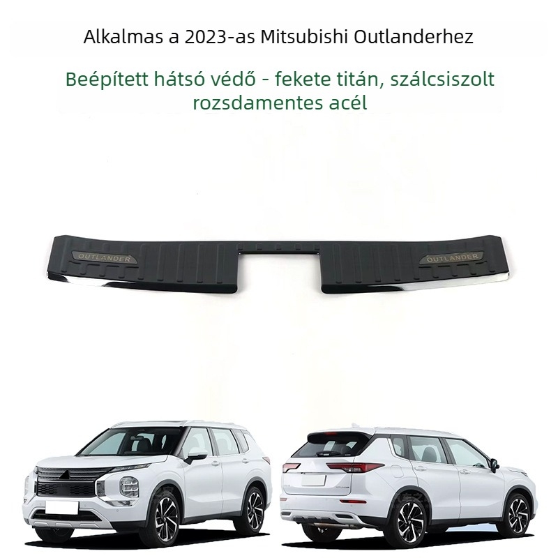 Rozsdamentes acél ajtó küszöb profilok és csomagtartó védőlemez a Mitsubishi Outlander 2023-hoz