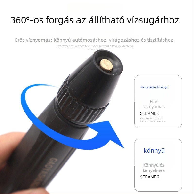 Nagy nyomású autómosó pisztoly készlet, PP fej és PP fogantyú, permetezési távolság 8, tömeg 140 g