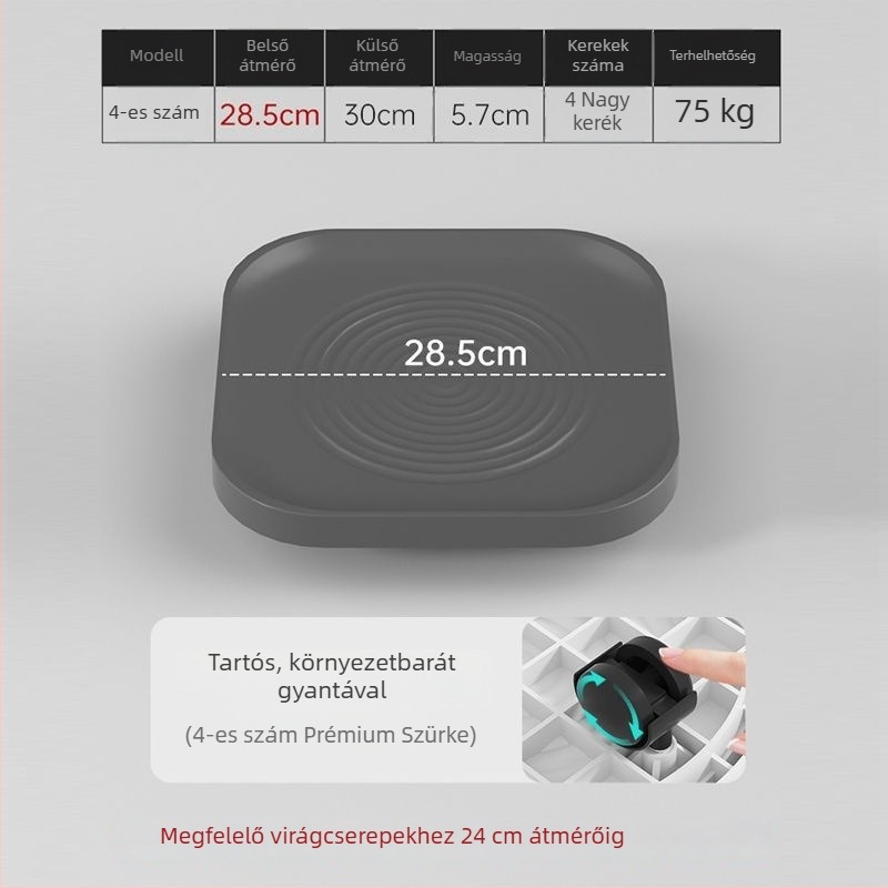 PP anyagú tálca tartó, padlón álló, otthoni kertészkedés, injekciós öntés műanyag (Típus: Tálca/tartó; Anyag: PP; Használat: Padlón álló; Alkalmazás: Otthoni kertészkedés; Gyártás: Injection molding)