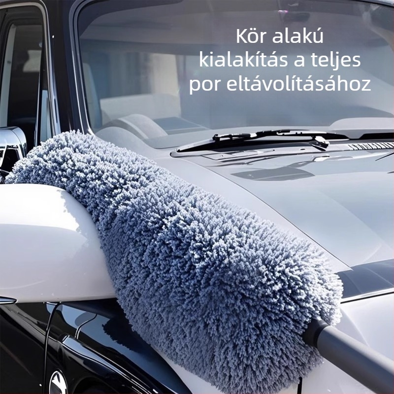 Körkörös mikroszálas autópor tisztító fej, kihajtható wax mop, autómosó sörtés keféje, kör mop