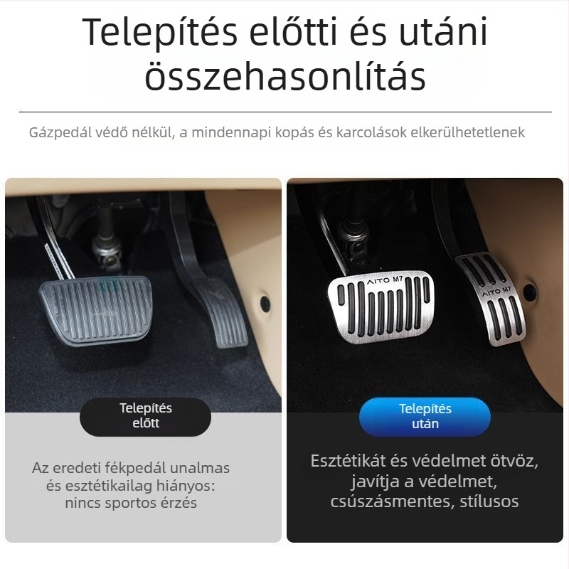 Alumíniumötvözet pedálkészlet gáz- és fékpedálhoz automata váltóhoz, 2022-es modell