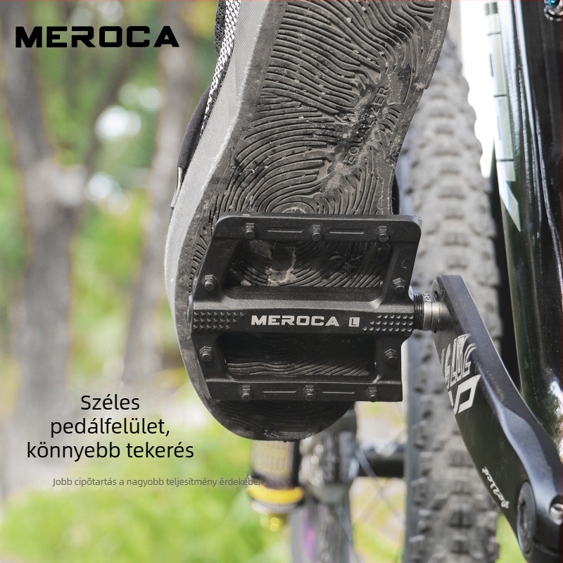 Meroca nylon pedálok megnagyobbított talppal, csúszásmentes felülettel, univerzális hegyi-, országúti és fixie kerékpárokhoz