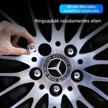 Mercedes-Benz kerékagy csavarvédő sapka, ABS, dekoratív korrózióálló sapka C-Class, E-Class, S-Class és GLC/GLE/GLB modellekhez