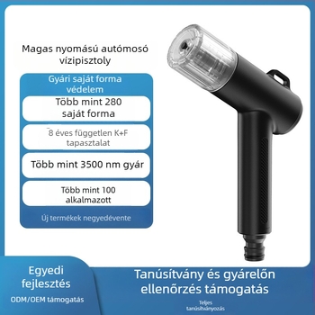 Otthoni magasnyomású vízpisztoly – ABS anyagú test, csaphoz csatlakoztatható, vízsugár oszlopos, 1 év garancia