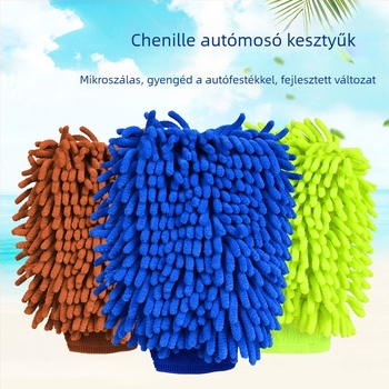 Daxuan Chenille Coral-Plush mikroszálas autómosó kesztyű – kétoldalas, márka Daxuan