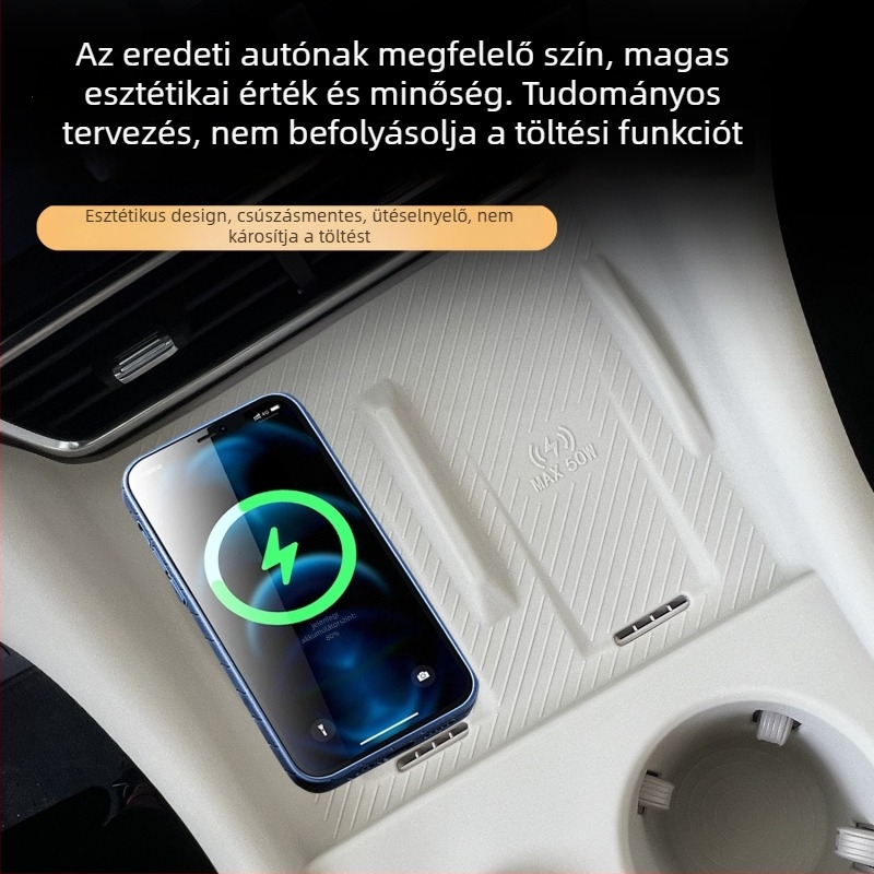 Chery Fengyun T11 központi konzolhoz készült szilikon pad, vezeték nélküli töltéssel, pohár tartó rekesz, csúszásmentes, belső védelem