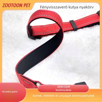 Reflektív nejlon kutyanyakörv testreszabható díszítéssel