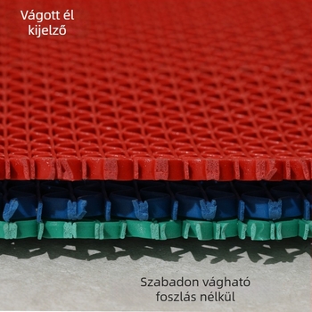 PVC-ből készült vízálló, csúszásmentes padlómatrac medencékhez, fürdőszobához és konyhához – vastagított, üreges dizájn, teljes fedés