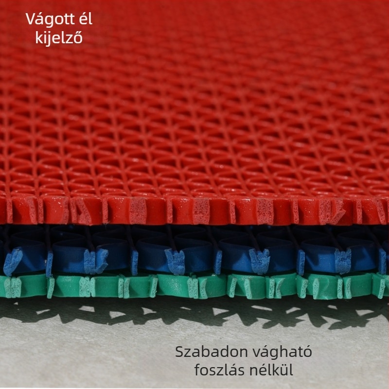 PVC-ből készült vízálló, csúszásmentes padlómatrac medencékhez, fürdőszobához és konyhához – vastagított, üreges dizájn, teljes fedés