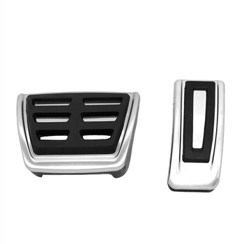 Rozsdamentes acél gázt pedál, önragasztó szerelés, kompatibilis a Volkswagen Golf 7, Tiguan L, Audi A3/Q2/Q3 modellekkel