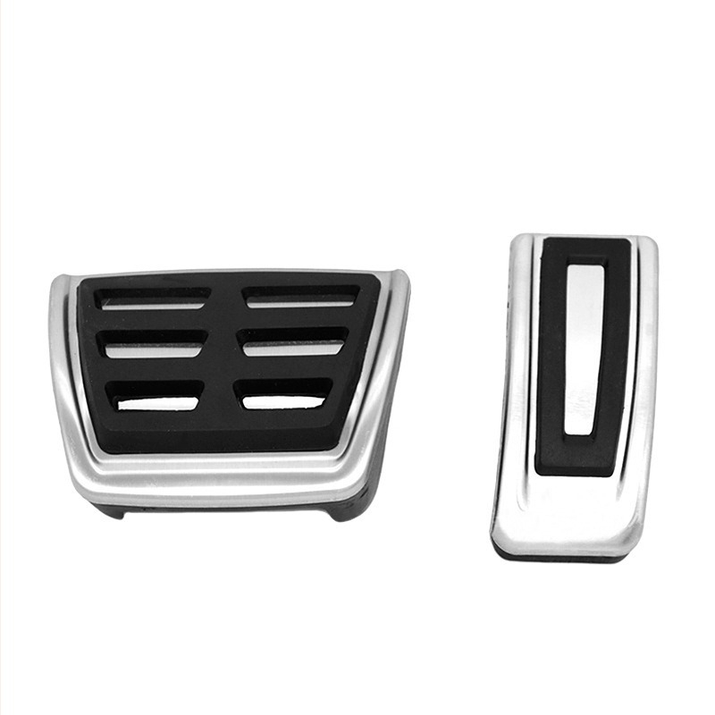 Rozsdamentes acél gázt pedál, önragasztó szerelés, kompatibilis a Volkswagen Golf 7, Tiguan L, Audi A3/Q2/Q3 modellekkel