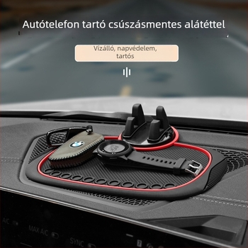 Autóba való anti-slip matrac telefon tartóval és központi konzollal — 3-in-1 tároló matrac, PVC anyag, márka An youchi, testreszabás elérhető, logó nyomtatás