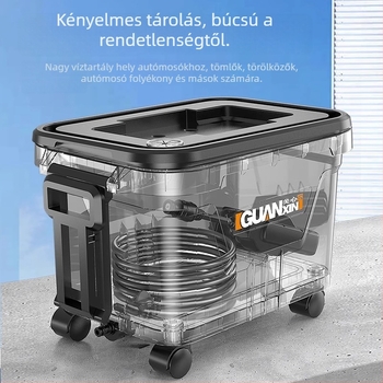 Lítiumakkumulátoros autómosó, hordozható vezeték nélküli magasnyomású vízpuskával, tiszta réz, kézi működtetés, 4300W, 2,5–25 MPa