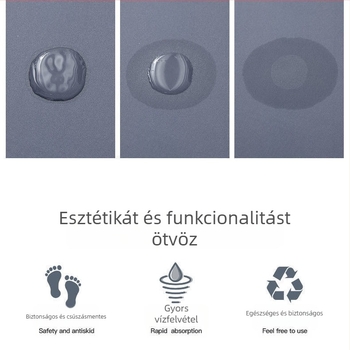Fürdőszobai gyorsan száradó, puha, nedvszívó, csúszásmentes kis szőnyeg