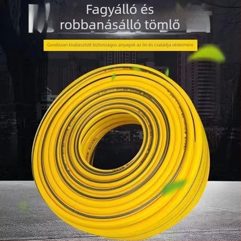 PVC vízipisztolycső magasnyomású autómosáshoz; környezetbarát, nem toxikus, UV-álló; bemeneti vízhőmérsékletének maximális értéke 50°C