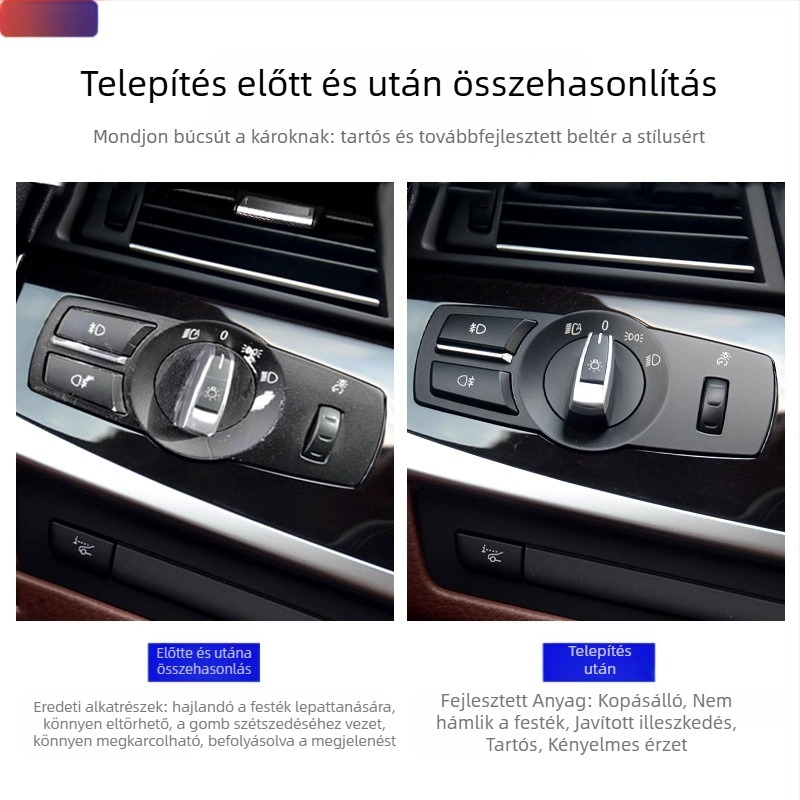 Extreme fényszóró kapcsolópanel BMW 3-as, 5-ös, 7-es sorozat és X1, X3, X4 modellekhez — műanyag kivitel