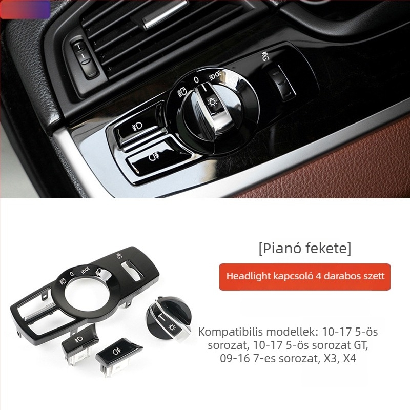 Extreme fényszóró kapcsolópanel BMW 3-as, 5-ös, 7-es sorozat és X1, X3, X4 modellekhez — műanyag kivitel