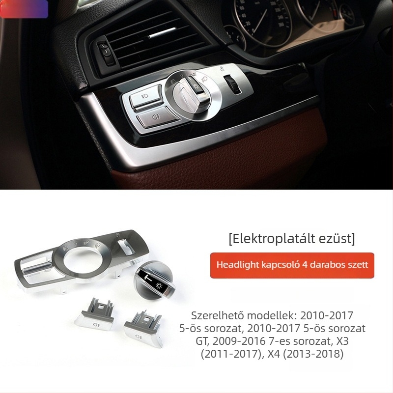 Extreme fényszóró kapcsolópanel BMW 3-as, 5-ös, 7-es sorozat és X1, X3, X4 modellekhez — műanyag kivitel