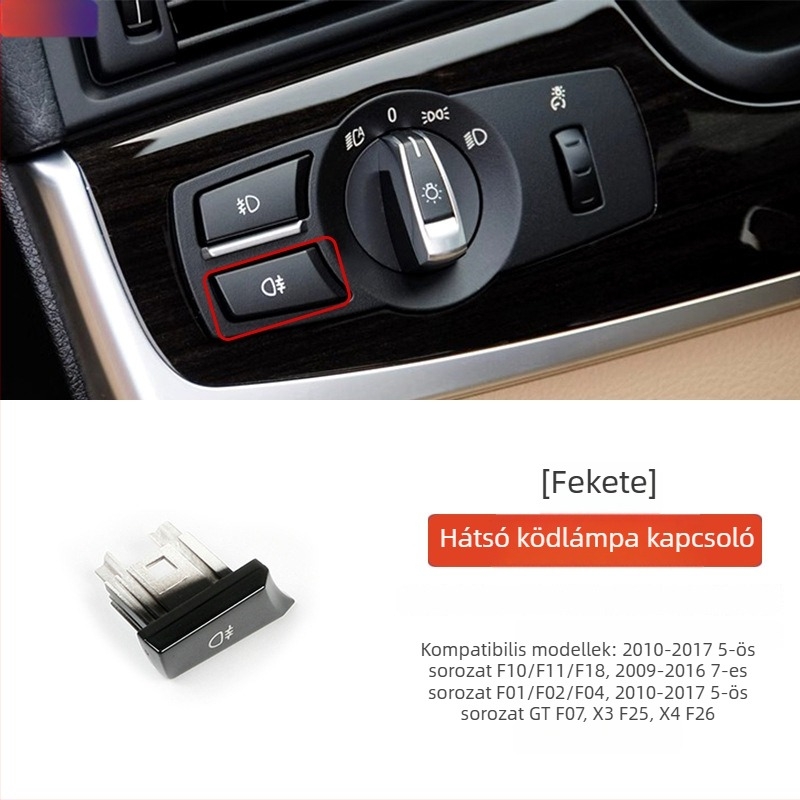 Extreme fényszóró kapcsolópanel BMW 3-as, 5-ös, 7-es sorozat és X1, X3, X4 modellekhez — műanyag kivitel