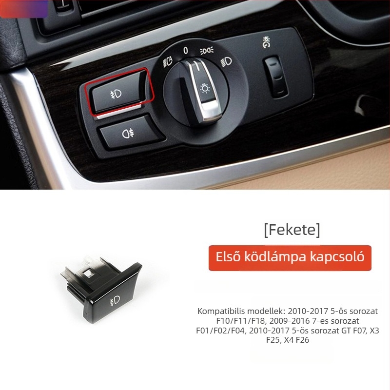 Extreme fényszóró kapcsolópanel BMW 3-as, 5-ös, 7-es sorozat és X1, X3, X4 modellekhez — műanyag kivitel