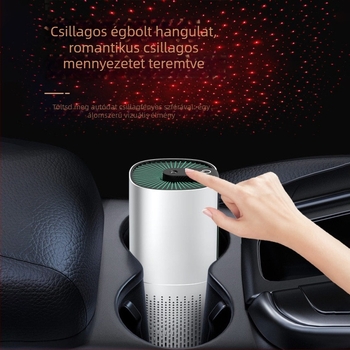 Gépjármű belső levegőtisztító negatív ion technológiával — eltávolítja a formaldehidet, 50 m3/h légáramlat, zaj 36 dB alatt, alkalmas terület max. 10 m2