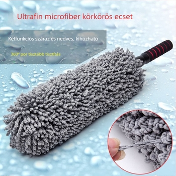 Autómosó kefé pamut mikroszálas és rozsdamentes acél szerkezettel (Anyagok: pamut mikroszál, rozsdamentes acél; Márka: Egyéb)
